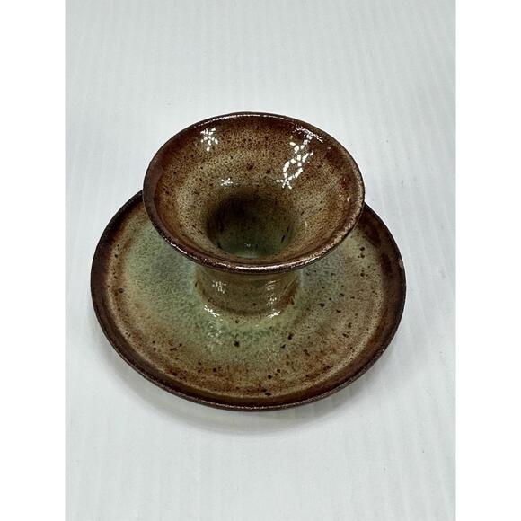 VINTAGE MERRITT ISLAND STUDIO ART POTTERY CANDLESTICK CANDLE HOLDERS HANDMADE - Picture 2 of 12